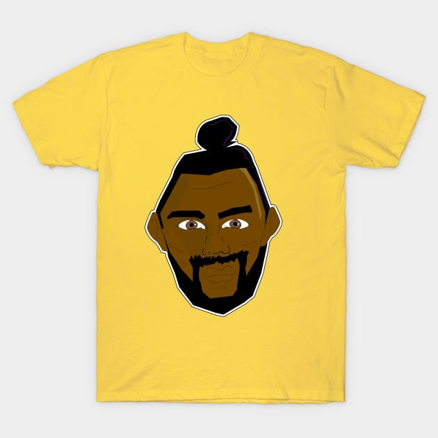 Black Bearded Bun Boy T-Shirt by le cute